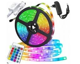 LED juosta RGB, 5m, su valdikliu ir valdymo pulteliu