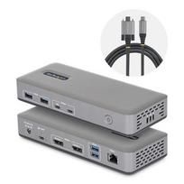 StarTech.com Dual-Monitor USB-C Docking Station, DisplayPort, 4K 60Hz, 100W Laptop Charging, 1GbE, Driverless, Multi-Monitor Dock for Windows