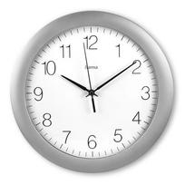 Hama Teneriffa Analog Clock, Round, Silver, White