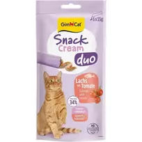 Gimborn Spoil your cats - GimCat SNACK CREAM DUO SALMON  AND  TOMATO 6 X 15 g