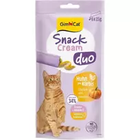 Gimborn Spoil your cats - GimCat SNACK CREAM DUO CHICKEN  AND  PUMPKIN 6 X 15 g