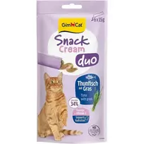 Gimborn Spoiled cats - GimCat SNACK CREAM DUO TUNA  AND  GRASS 6 X 15 g