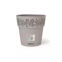 stefanplast Flower pot with tray, Gaia, Ø30x29cm, light gray