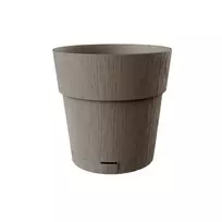 stefanplast Flower pot with tray, Ethica, Ø30x29cm, brown