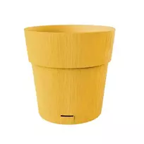 stefanplast Flower pot with tray, Ethica, Ø25x25cm, mustard yellow