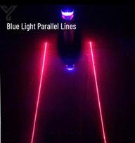 LED Lazerinis Galinis Žibintas Kalnų Dviratams - Galinis Įspėjamasis ir Saugos Įrenginys Važinėjimui Naktį blue