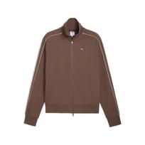 PUMA Men's T7 Waffle Knit Full-Zip Track Jacket Brown 632327-41 S