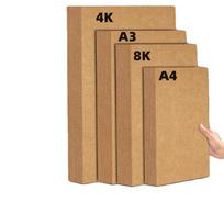 8K Kraft popierius A4 ir A3 kartonas menui, eskizavimui ir rankdarbiams - Storas ritinėlis darželio projektams A4 Dark Kraft 180g 20 Sheets