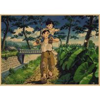 Anime Cartoon Movie 'Grave of the Fireflies' Retro Poster - Free Shipping Yellow Kraft Paper (No Glue) 30X42 cm
