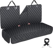 ANOSOSPECIAL Vandeniui atsparus vaiko sėdynės padas šuns antklodė automobilio galinė sėdynė ISOFIX (juoda XL), automobilio sėdynės dangtis šuns galinė sėdynė, įbrėžimams atspari šuns galinė sėdynė universali tinka visureigiams