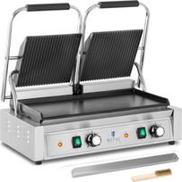 Royal Catering Dvigubo kontakto kepsninė su lygia ir rievėta plokšte 48 x 23 cm 3600 W