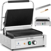 Royal Catering Elektrinis kontaktinis grilis su rievėmis 33 x 22 cm 2200 W