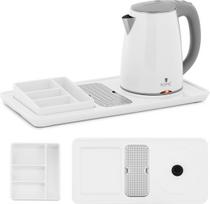 Royal Catering Viešbučio pasveikinimo rinkinys Elektrinis virdulys su dėklu 1,2 l 1800 W baltas