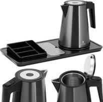 Royal Catering Viešbučio pasveikinimo rinkinys Elektrinis virdulys su dėklu 1,2 l 1800 W juodas