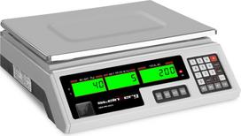 Steinberg Systems Parduotuvės kontrolinės svarstyklės 339x233mm maitinimo šaltinis + akumuliatorius 40kg / 2g - baltos spalvos