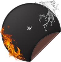 Ugniai atsparus kilimėlis Fire Pit Underlay 2315°C Fire Protection Mat Heat Protection Mat 91.4 cm BBQ Grills Mat Thick Splatter Grill Rug for Floor Patio Deck Lawn, sulankstomas atsparus vandeniui