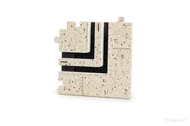 Muliažas ERGOVENT LINEO PRO PUZZLE difuzoriui | 2 plyšiai × 20 mm / 90 laipsnių kampas STATUS