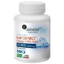 Aliness Krilio aliejus NKO Omega 3 1000 mg FORTE su astaksantinu – 60 kapsulių