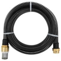 Siurbimo žarna su žalvarinėmis jungtimis juoda 11" 5m PVC