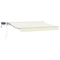 Rankinis markizės rėmas su LED Kremas ir balta 25 x 2 m