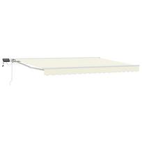 Rankinis markizės rėmas su LED Kremas ir balta 4 x 2 m