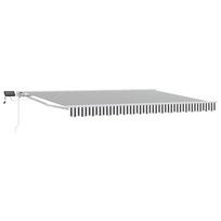 Rankinis markizės rėmas su LED Antracito ir baltos 4 x 2 m