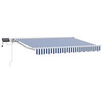 Rankinis markizės rėmas su LED Mėlyna ir balta 3 x 25 m