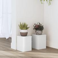 Stovai augalams 2vnt balti 15x15x20cm apdirbta mediena
