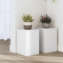 Stovai augalams 2vnt balti 20x20x30cm apdirbta mediena