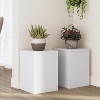 Stovai augalams 2vnt balti 25x25x35cm apdirbta mediena