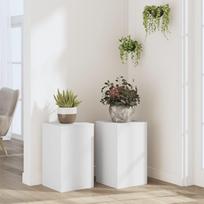Stovai augalams 2vnt balti 30x30x50cm apdirbta mediena