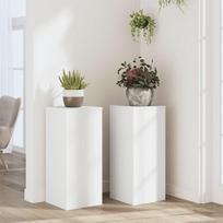 Stovai augalams 2vnt balti 30x30x70cm apdirbta mediena