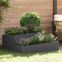Sodo vazonas Juoda 100 x 100 x 50 cm Šaltai valcuotas plienas