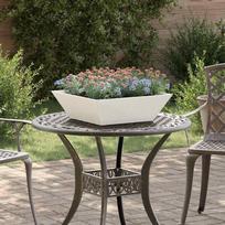 Sodo vazonas Balta 50 x 50 x 15 cm Šaltai valcuotas plienas