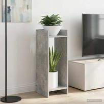 Augalų stovas su lentyna 2 pcs Betono Pilka 30 x 30 x 80 cm