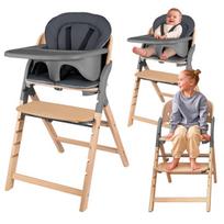 Maitinimo kėdutė 3in1 su BabySet – reguliuojama, iki 110 kg, silikoninė tacė Lionelo Megan Grey