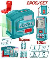 Lazerinis nivelyras ir atstumo matuoklis TOTAL, 2 vnt., TTOSLL0502
