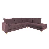 Kampinė sofa LAYLA RC, pilkšvai rožinė
