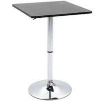 HOMCOM Baro stalas Reguliuojamo aukščio aukštas stalas su pasukamu stalviršiu, neslystantis Virtuvinis stalas svetainei, valgomajam, juodas, 60 x 60 x 69-93 cm, Juoda