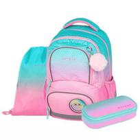 Oxy Next Ombre Pink mokyklinis kuprinių rinkinys – 3 dalių