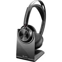 Voyager Focus 2 Microsoft Teams Certified USB-C-C Headset +USB-C/A Adapter +Charging Stand 9T9J6AA