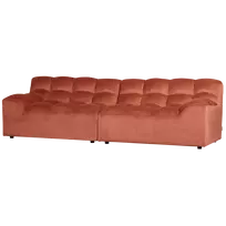Sofa Allure, 79 x 280 x 86 cm, aksomas, rožinė
