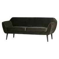 Sofa Rocco, 75 x 187 x 82 cm, aksomas, žalia