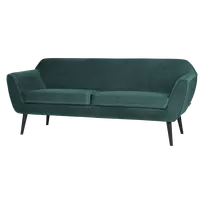 Sofa Rocco, 75 x 187 x 82 cm, aksomas, žalsvai mėlyna