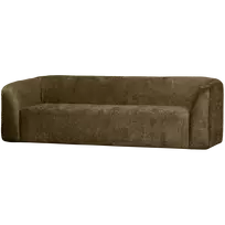 Sofa Sloping, 77 x 240 x 87 cm, 3 vietų, aksomas, žalia