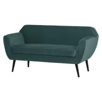 Sofa Rocco, 75 x 150 x 82 cm, aksomas, žalsvai mėlyna