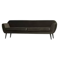 Sofa Rocco XL, 75 x 230 x 82 cm, aksomas, žalia