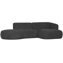 Kampinė sofa Polly, 71 x 275 x 150 cm, dešinė, pilka