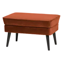 Pufas Rocco, 47 x 77 x 51 cm, aksomas, ruda