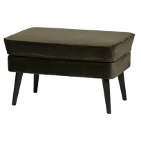 Pufas Rocco, 47 x 77 x 51 cm, aksomas, žalia warm green